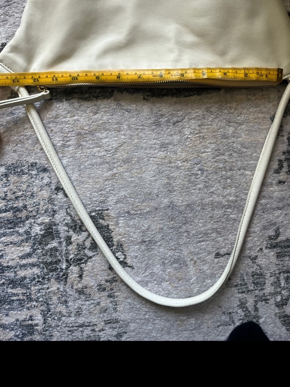 Freda Salvador Cream Half-Moon Leather Shoulder Bag - Picture 4 of 8